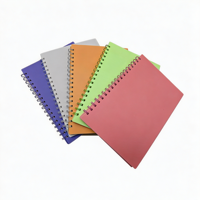 Cuaderno Espiral A5 con Cubierta de PP Mate Sólido, Cuaderno Espiral de Tapa Dura con Páginas Rayadas para Estudiantes