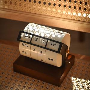 Large <b>Rotating</b> Wood Desktop Ornament Perpetual Countdown Calendar for Exam Motivation Novelty Gift <b>Desk</b> Accessory Decoration - Product Image 2