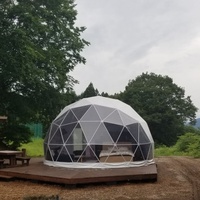Dômes de glamping géodésiques en PVC imperméable pour l'extérieur, 4 saisons, pour hôtels, camping, événements, restaurant, maison transparente