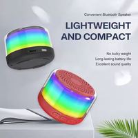 Haut-parleur Bluetooth intelligent fourni par l'usine, mini haut-parleur sans fil portable avec lumières RVB, carte TF, haut-parleurs pour ordinateur
