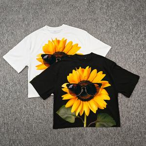 ODM 250 GSM 100 coton uni à manches courtes surdimensionné pour hommes épais t-shirt lourd vierge Logo personnalisé t-shirt pour hommes - Product Image 5