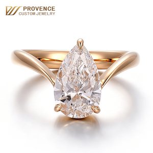custom 2.08carat Lab <b>diamond</b> engagement <b>ring</b> real 18k gold fine Twisted design <b>ring</b> for women provence wedding promise <b>rings</b> - Product Image 1