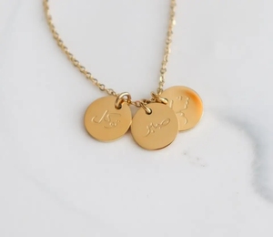 Từ truyền cảm hứng tiếng Ả Rập khắc "kiên nhẫn" "biết ơn" "đáng tin cậy" shukr "sabr" tawakol đĩa necklace18k Quà Tặng vàng cho EID của cô - Product Image 2