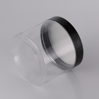 Chine Top Transparent PET Large Bouche Alimentaire Bougie Pot 150/250/350/400/500/600/1000ml Pot En Plastique Transparent Couvercle Écologique Cosmétiques