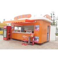 Quiosco de Comida Móvil, Contenedor Cuadrado, Tamaño Personalizado, Acero, Puesto de Venta al Aire Libre, Casa con Espacio de Preparación Integrado y Fácil Montaje