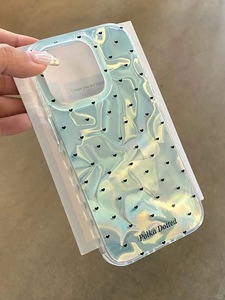 Custodia per cellulare con nuovo modello Apple 15 14 13 12 Plus con increspatura a forma di acqua verde menta in stile 16 Pro - Product Image 3