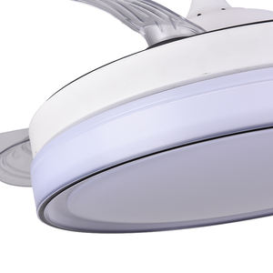 โมเดิร์น42 "/48" พัดลมเพดาน LED ประสิทธิภาพสูงดีไซน์ล่องหน4ใบมีดทองแดงควบคุมระยะไกลตกแต่งบ้านสำหรับโรงแรม - Product Image 3