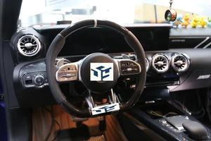Para Benz Clase G GLA GLC GLE Volante de cuero perforado de fibra de carbono brillante personalizado Actualización a <span class=keywords><strong>AMG</strong></span> - Product Image 6