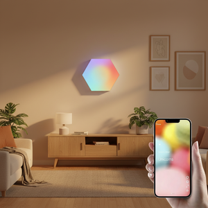 Slimme <span class=keywords><strong>LED</strong></span>-lichtpanelen Hexagon Smarter uitbreidingsset 16 miljoen kleuren veranderende moderne decoratie voor de gamekamer Touch APP-bedieningslamp - Product Image 1