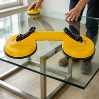 Ventouses en plastique personnalisées pour double vitrage, force d'aspiration de 70 kg, couleur jaune, pour le retrait de bosses sur carreaux de verre