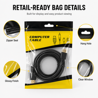 Bolsa de plástico de polietileno Producto electrónico Auricular Cable DE DATOS Almacenamiento Embalaje Bolsa de accesorios