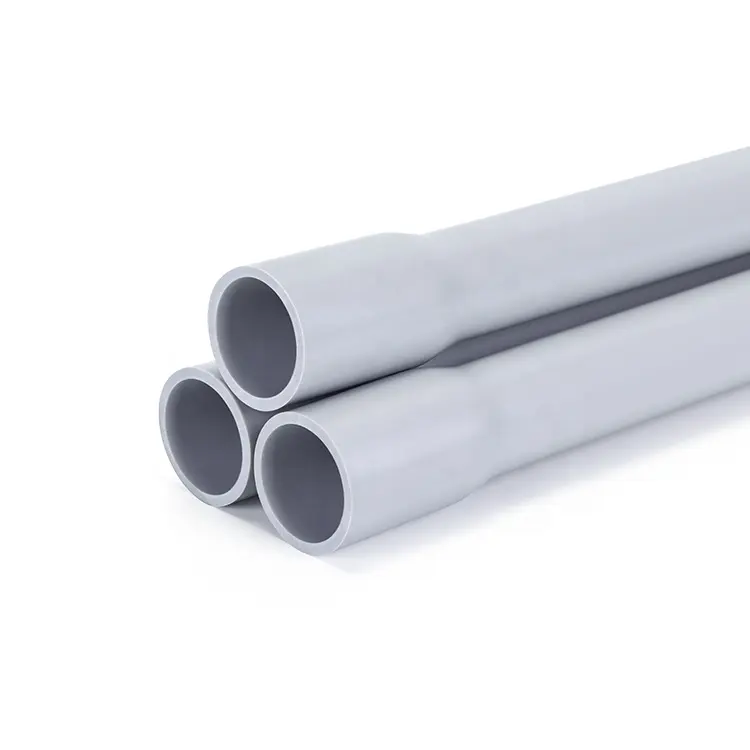 Tubes en plastique de tuyau de conduit en PVC rigide gris à usage moyen ASNZS 2053