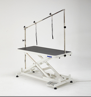 Mesa de Peluquería Canina Eléctrica de Perfil Bajo, de Acero Inoxidable, Segura y Fácil de Usar, con Motor Silencioso e Impermeable, YM-D001