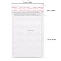 Pochette d'Expédition Blanche Épaisse 4x8'' pour Emballage Livraison Express, Sac Bulle Rembourré en Plastique