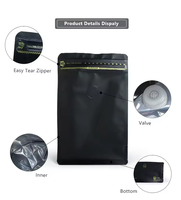 Usine ODM, vente en gros de sachets refermables de bonne qualité pour l'emballage alimentaire, haricots avec valve, sachets debout personnalisés, emballages de sacs, sachets de café