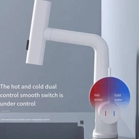 Robinet intelligent à affichage numérique sur l'eau pluie à jet vertical lavabo de douche robinet de cuisine 360 degrés