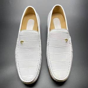 <span class=keywords><strong>Chaussures</strong></span> mocassins en cuir de crocodile véritable, prix direct d'usine Goodyear, <span class=keywords><strong>chaussures</strong></span> habillées décontractées de luxe pour hommes - Product Image 1