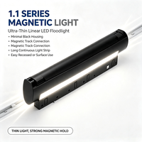 Grille lumineuse magnétique ultra-étroite en aluminium pour armoire, vitrine à bijoux, projecteur, grille 90 CRI