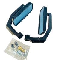 Rétroviseurs latéraux universels pour moto, rétroviseurs en aluminium, rétroviseurs en verre bleu pour Yamaha Kawasaki SYM Kymco Honda Suzuki
