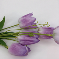 Vente en gros de fleurs artificielles en soie, tulipes dégradées à longue tige de 83 cm, tulipes artificielles personnalisées pour la décoration florale de mariage et de la maison
