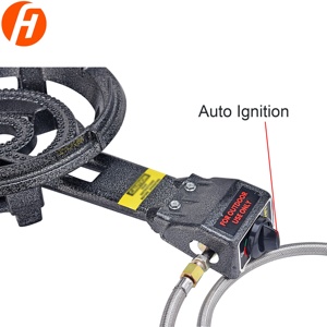 Nuovo Design per Esterni: Bruciatore in Ghisa da 38.000 BTU con Regolatore 1PSI, Tubo da 4 Piedi e Accensione Elettronica - Product Image 5