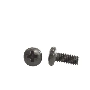 Golden Supplier Black Finished DIN7048 Phillips Cheese/Pan Head Small Machine Screw