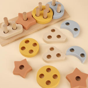 मोंटेसरी खिलौना लकड़ी की स्टैकिंग खिलौना बहु-कार्य संतुलन खिलौना - Product Image 5