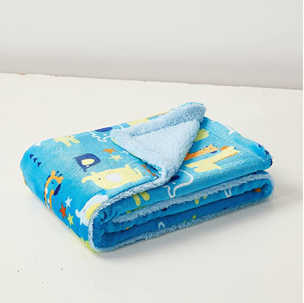 Decoration Rich Printed Fluffy Plush Soft Warm Flannel Fleece Sherpa Kids Children Blanket