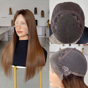 Nouvelle conception 2026 : Perruque en dentelle de cheveux vierges européens, couleur ombrée, 18-24 pouces, pour femme blanche # O1B-2-4 - Product Image 3