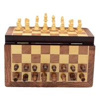 XLAN Jeu d'échecs magnétique en bois robuste, puzzle de société compétitif, vente directe fabricant