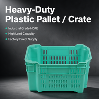 Conteneurs en plastique empilables, recyclables, écologiques, ventilés, résistants, pour le stockage des fruits et légumes, GAHH