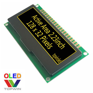 2.23 "2.23นิ้ว128x32ความละเอียดสีฟ้าโมดูล OLED ssd1305 TW28320230B01 SPI พอร์ตขนานโมดูล OLED - Product Image 2