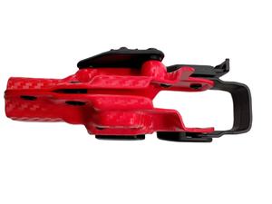 ब्लूटैक हॉट सेलिंग कार्बन फाइबर ड्यूटी लेवल 3 आउटसाइड वेस्टबैंड गन होल्स्टर विद थंब क्विक रिलीज़ बटन रेड - Product Image 4