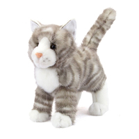 Peluche chat réaliste super douce 2025 Anime, grande peluche à câliner, oreiller en peluche avec rembourrage en coton PP lavé