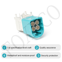 Connecteur Fakra de 1ère génération personnalisé FOXECO, mini-prise à angle droit, connecteur à broches pour montage sur circuit imprimé, traversée de trou, pour connecteur de caméra de voiture