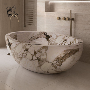 <span class=keywords><strong>Baignoire</strong></span> autoportante en marbre sculptée à la main, design moderne, pour adultes, décoration d'hôtel BLVE Villa - Product Image 1