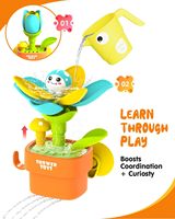 Jouet de bain pour bébé avec ventouse, arroseur de fleurs en pot de dessin animé mignon, jeu de pulvérisation d'eau pour l'été