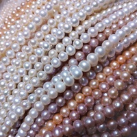 Perles d'eau douce naturelles presque rondes de 8-9 mm, haute brillance, perles en vrac, vente en gros pour la fabrication de colliers