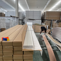 Vente directe usine : Panneaux muraux 3D WPC naturels antisepsiques, panneaux muraux en bois, panneaux de plafond à grille pour décoration intérieure disponibles