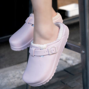 Sandal Wanita Platform <span class=keywords><strong>EVA</strong></span> Hangat Mode Sandal Taman Sandal Selop Mules Sepatu Berjajar Bulu Bakiak untuk Wanita - Product Image 3