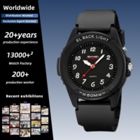 Montre à quartz pour homme SKMEI 2433, sportive et tendance, avec lunette rotative, lumière EL, étanche, bracelet en nylon TPU, décontractée, pour l'extérieur