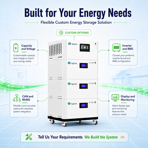 แบตเตอรี่โซลาร์ LiFePO4 แบบเรียงซ้อนได้ 48V 200Ah 10kWh ระบบ ESS แบบโมดูลาร์ พร้อมระบบจัดการแบตเตอรี่อัจฉริยะ (Smart BMS) สำหรับบ้าน อุตสาหกรรม และระบบสำรองไฟแบบออฟกริด - Product Image 1