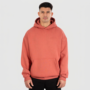 New Arrival Drop Shoulders Hoodies for Men's Perfect for Daily Wear 380 GSM Cotton/Polyester Kangaroo Pocket Oversized Hoodie - Product Image 1