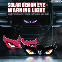 Yunteng O-143 Feu de signalisation LED dynamique solaire amélioré pour camions et véhicules, marqueur stroboscopique œil de démon, ajustement universel haute performance
