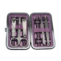 Ensemble de manucure élégant 7 en 1 en acier au carbone, coupe-ongles durable et portable, emballé dans une boîte, pour tous les âges