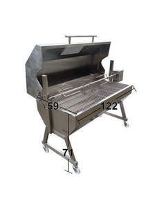 Grandes rôtisseries en acier inoxydable à capuche, Spartan à <span class=keywords><strong>charbon</strong></span> de bois, agneau - Product Image 6