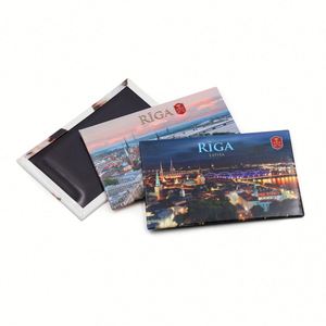 Manufactory Wholesale Customized City Riga Souvenir <b>Fridge</b> Landmark Metal Refrigerator Magnet - Product Image 2