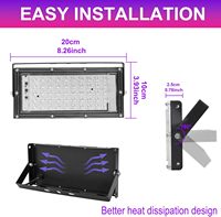 50-400W LED UV Lumières pour Glow Party Étanche Blacklight Projecteur 395nm Projecteur Violet Lampe pour Durcir Halloween Décor