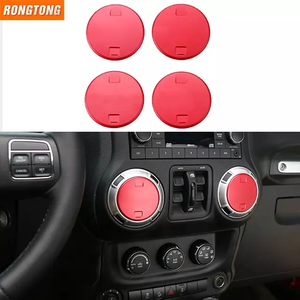 อุปกรณ์เสริมอลูมิเนียม<span class=keywords><strong>รถ</strong></span>ยนต์ Dash Board สติกเกอร์ฝาครอบเครื่องปรับอากาศสำหรับ Jeep Wrangler 2011 + - Product Image 2