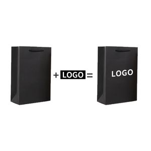 Sac en papier kraft rectangulaire multicolore (blanc, rose, rouge, vert, noir) de plusieurs tailles avec logo à vendre - Product Image 5